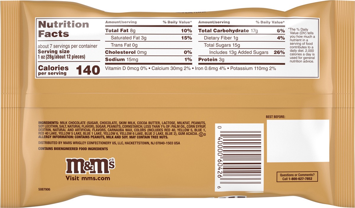 slide 6 of 13, M&M's M&M Toasty Holiday Peanut, 7.44 Oz, 7.44 oz