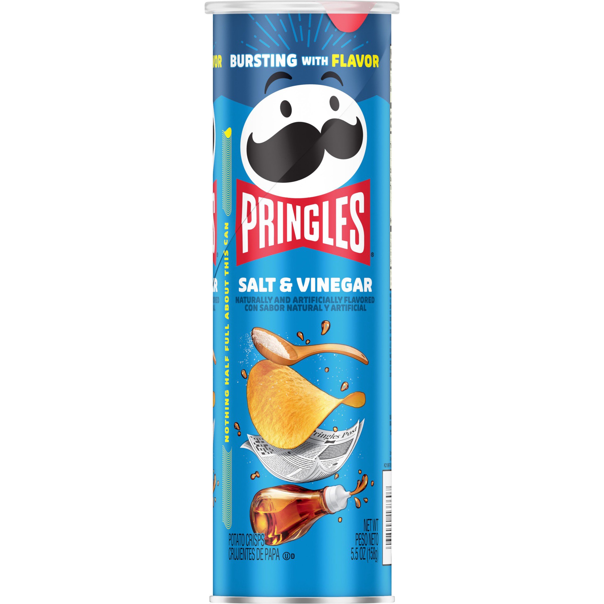 slide 1 of 4, Pringles Potato Crisps Chips, Salt & Vinegar, 5.5 oz, 14 Count, 4.88 lb