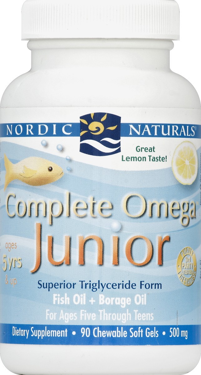 slide 1 of 1, Nordic Naturals Complete Omega Junior Omega-3 + Gla, 90 ct