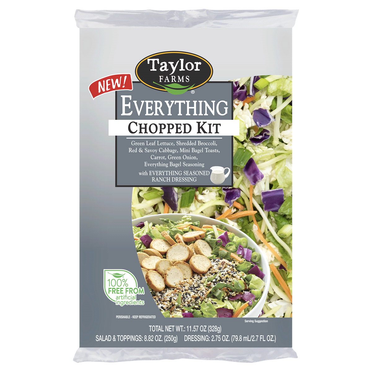 slide 1 of 1, Taylor Farms Every Thing Chopped Salad Kit, 11.57 oz