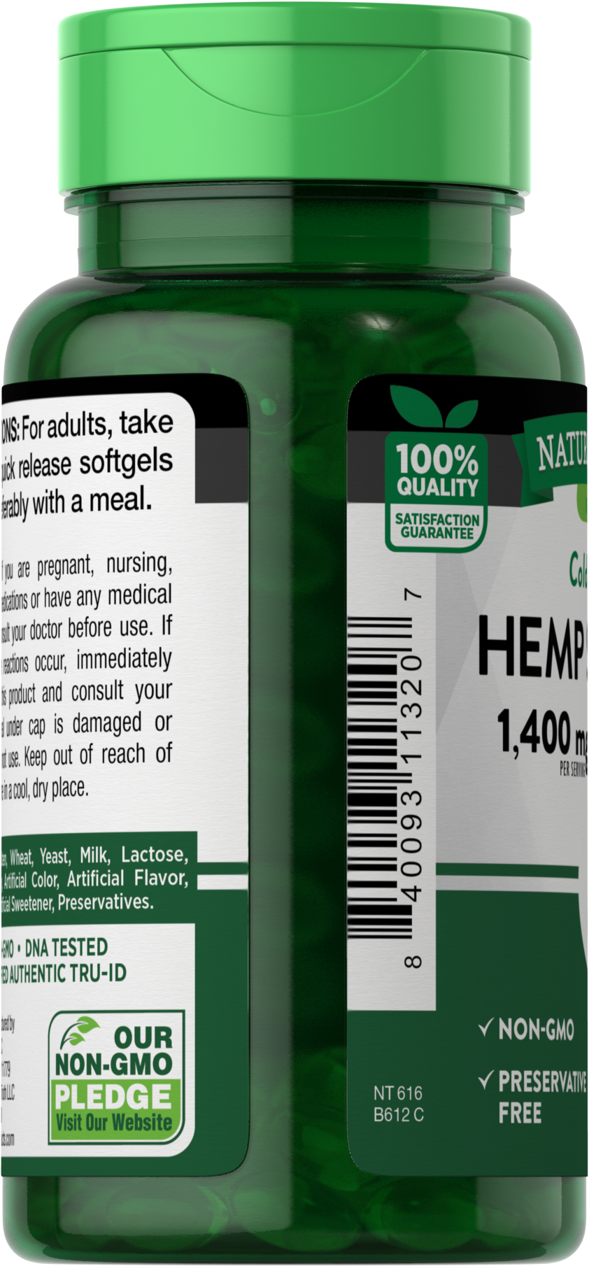 slide 3 of 4, Nature's Truth Hemp Seed Oil 1,400 mg, 60 ct