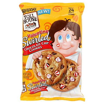 slide 1 of 1, Nestlé Toll House Valentine Swirled Chocolate Chip Cookies, 16 oz