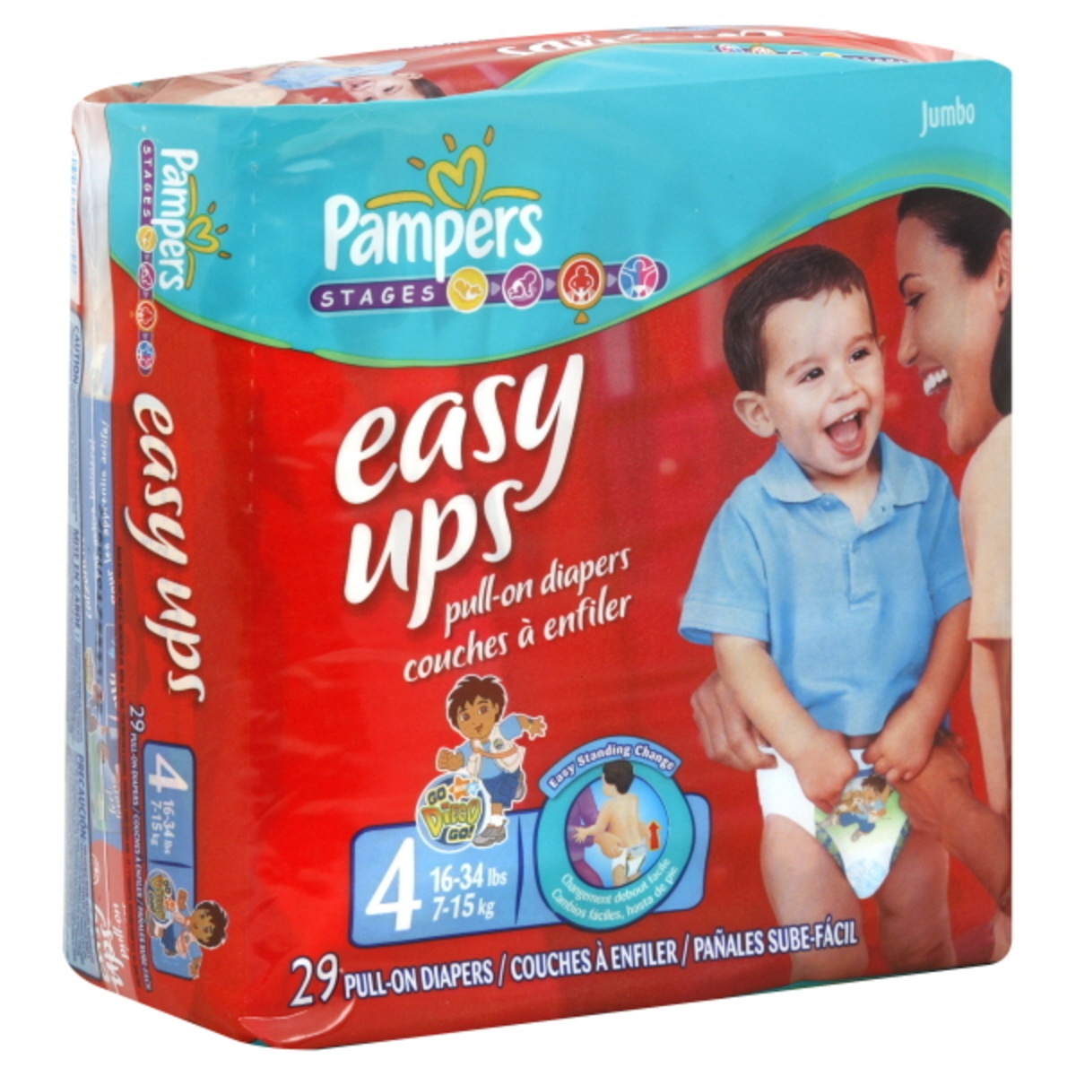 slide 2 of 2, Pampers Pull-On Diapers , 29 ct