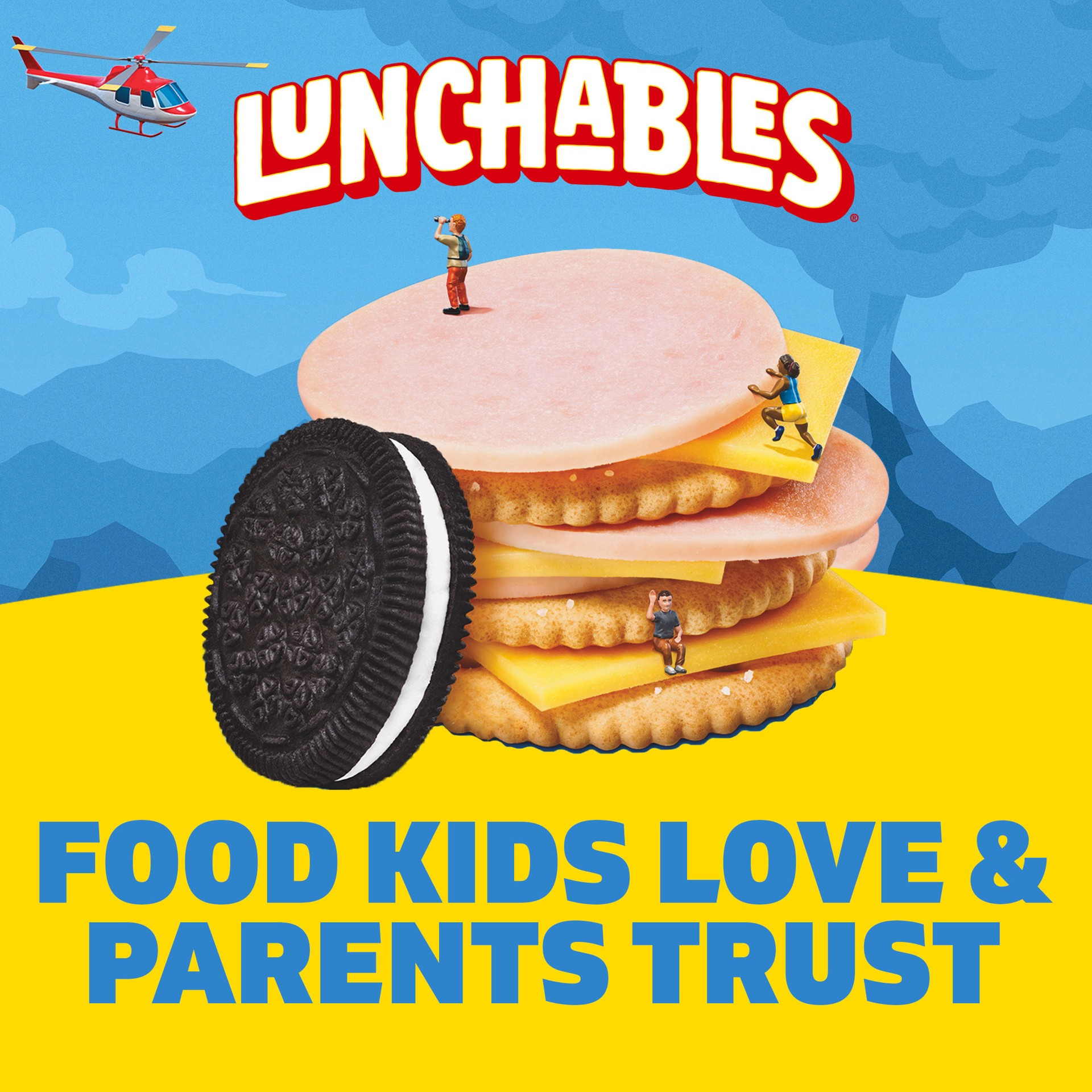 slide 10 of 10, Lunchables Turkey & American with Chocolate Creme Cookies, 3.2 oz Pack, 3.20 oz