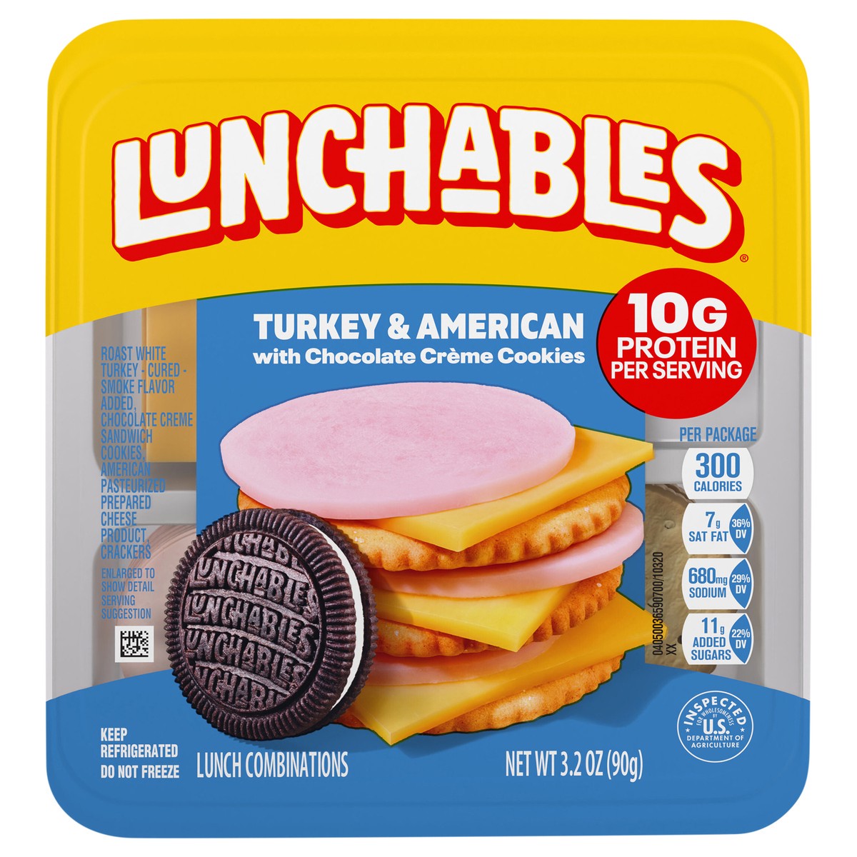 slide 1 of 10, Lunchables Turkey & American with Chocolate Creme Cookies, 3.2 oz Pack, 3.20 oz