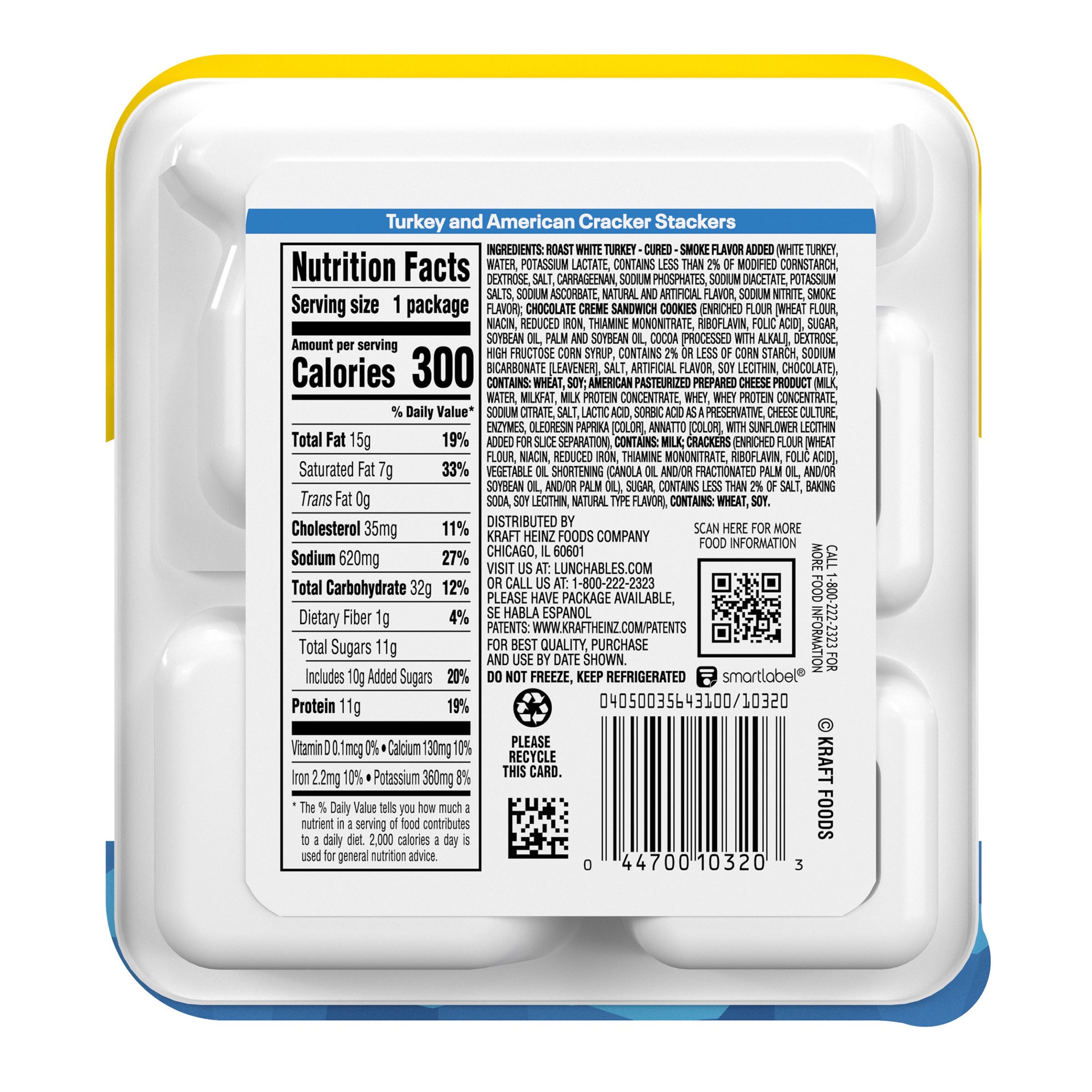 slide 9 of 10, Lunchables Turkey & American with Chocolate Creme Cookies, 3.2 oz Pack, 3.20 oz