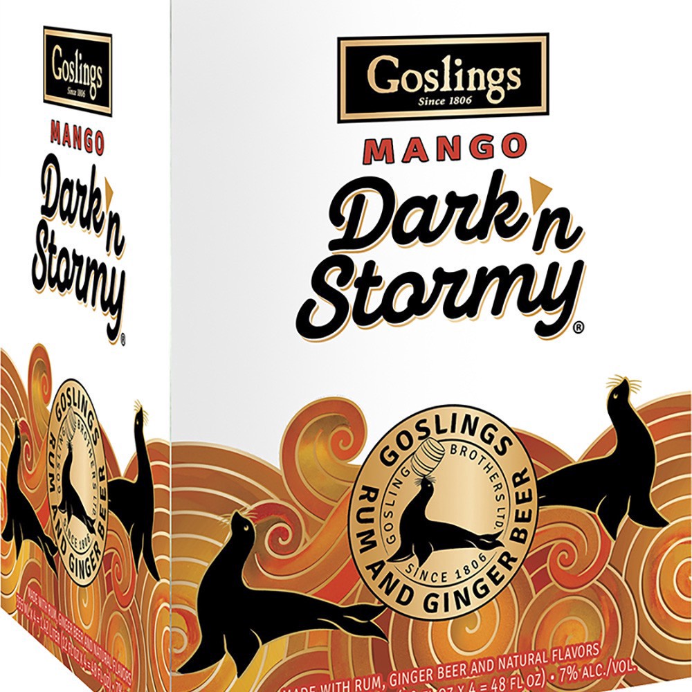 slide 1 of 1, Gosling's Dark 'n Stormy Mango, 4 ct; 12 oz