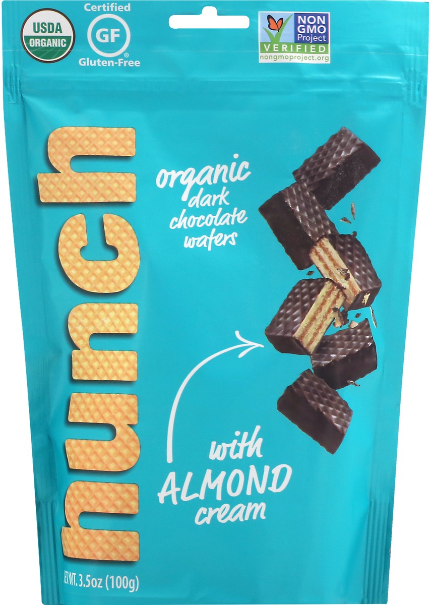 slide 1 of 12, Hunch Organic with Almond Cream Dark Chocolate Wafers 3.5 oz, 3.5 oz