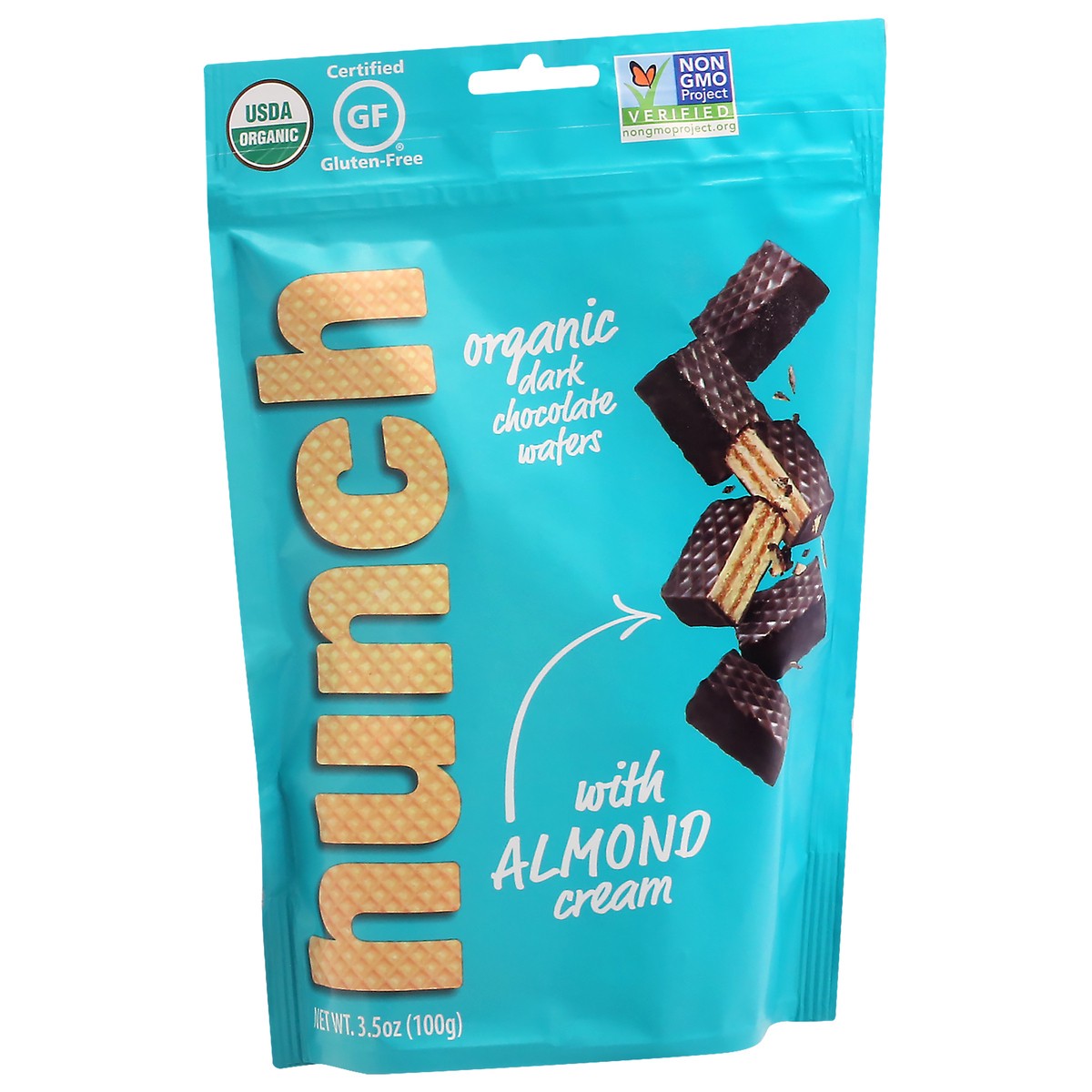 slide 4 of 12, Hunch Organic with Almond Cream Dark Chocolate Wafers 3.5 oz, 3.5 oz