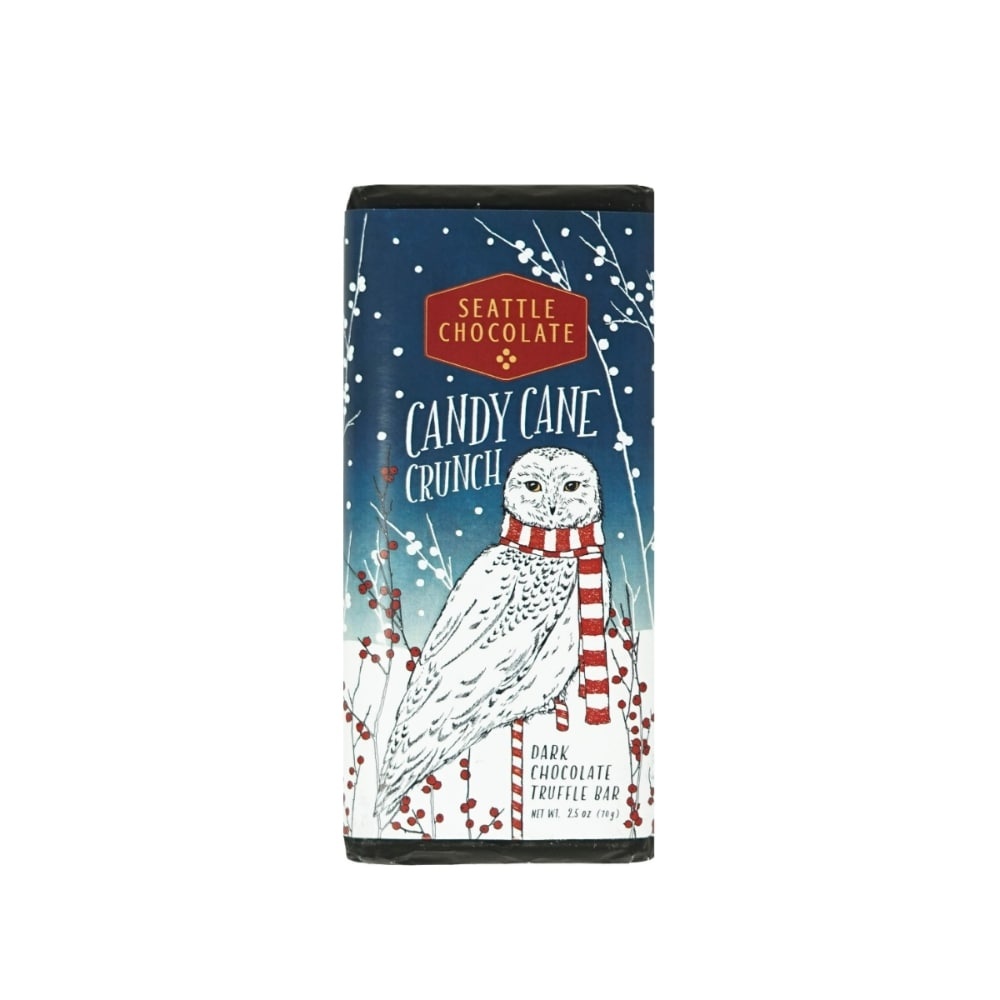 slide 1 of 1, Seattle Chocolate Candy Cane Crunch Dark Chocolate Truffle Bar, 2.5 oz