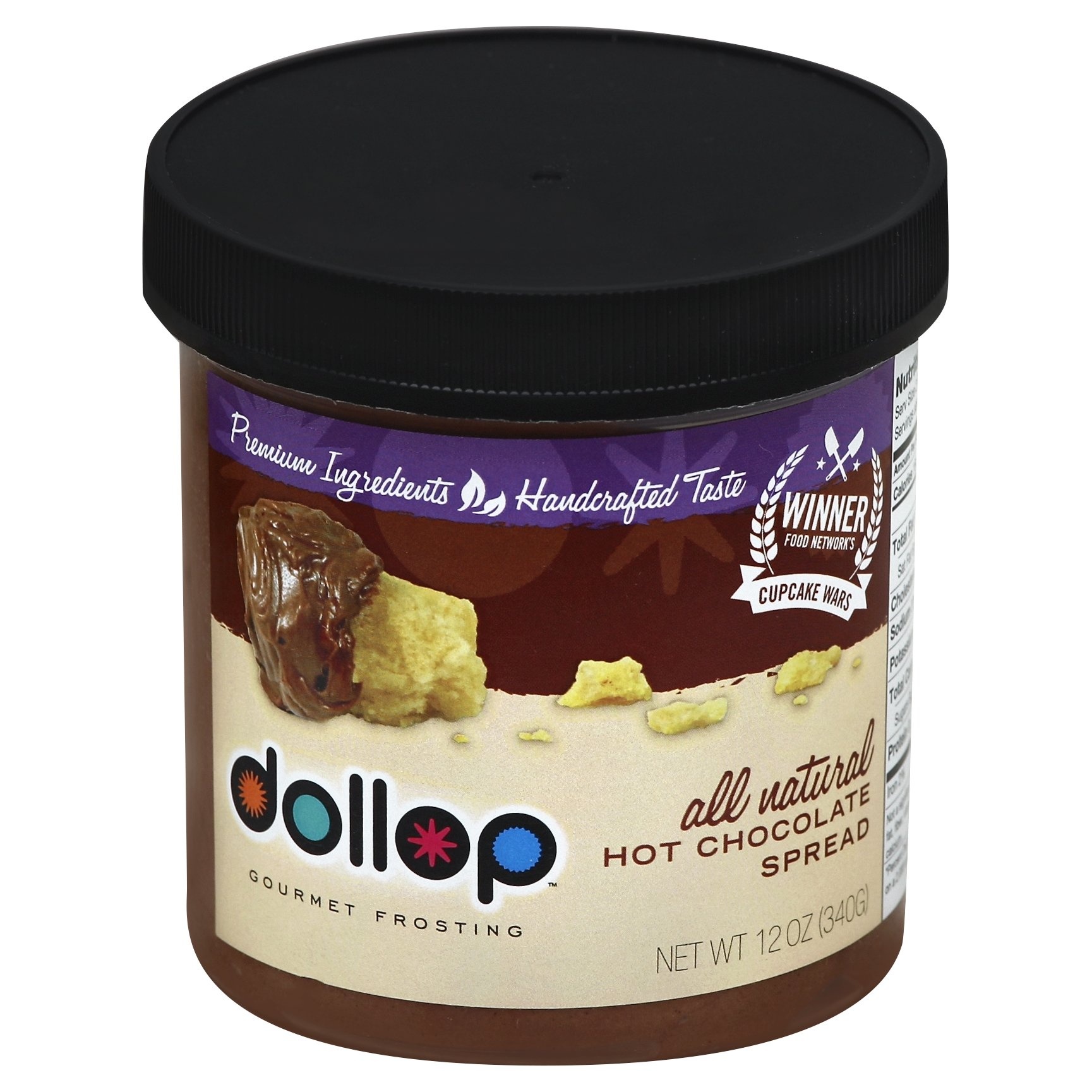 slide 1 of 1, Dollop Hot Chocolate Frosting Spread, 12 oz