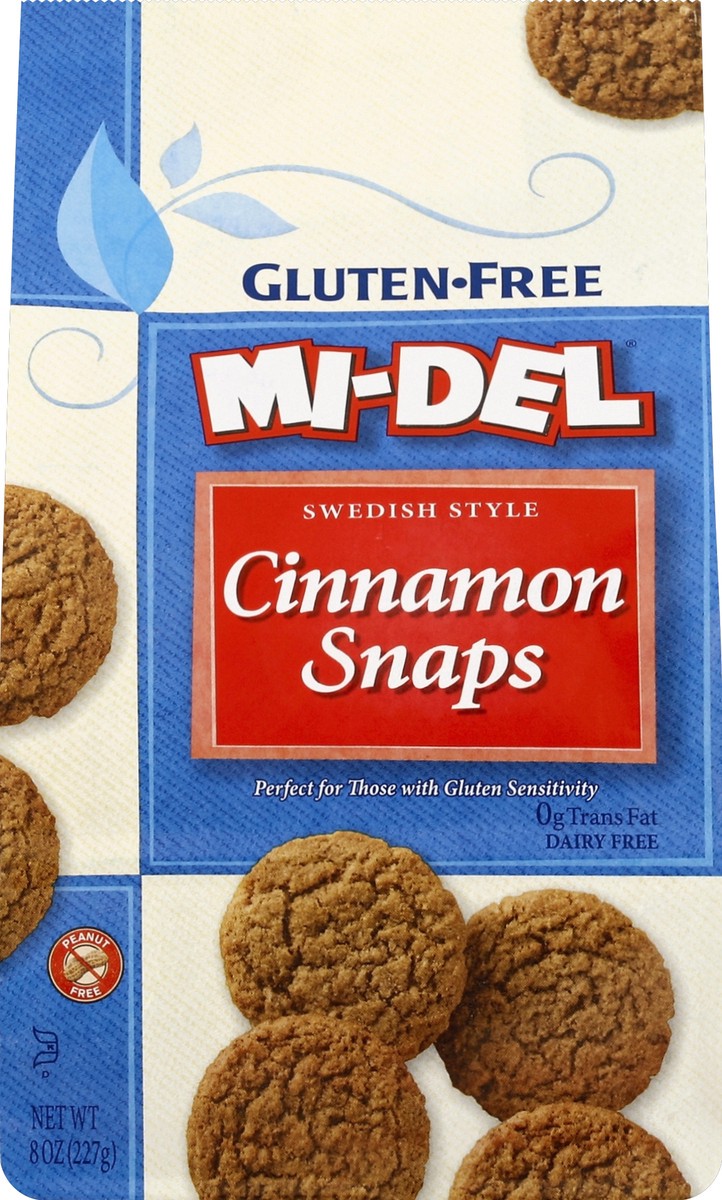 slide 4 of 4, MI-Del Gluten Free Cookies Cinnamon Snaps, 8 oz