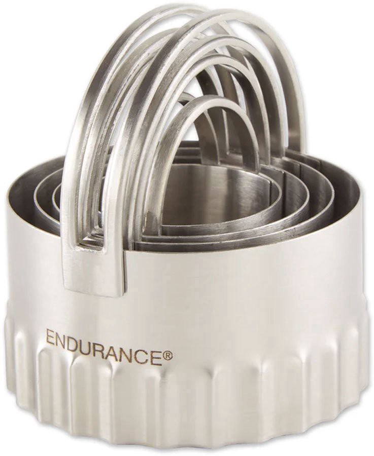 slide 1 of 1, RSVP Endurance Rippled Round Biscuit Cutters, 4 ct