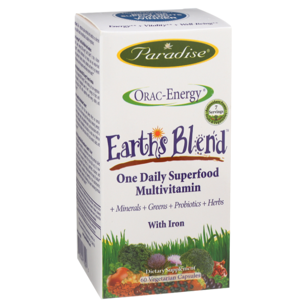 slide 1 of 1, Paradise Herbs Orac Energy Earth's Blend With Iron, 60 ct