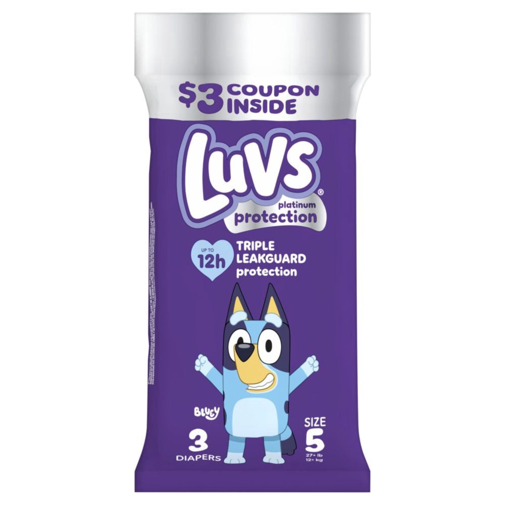 slide 1 of 1, Luvs® Platinum Protection Size 5 Diapers Sample Pack, 3 ct
