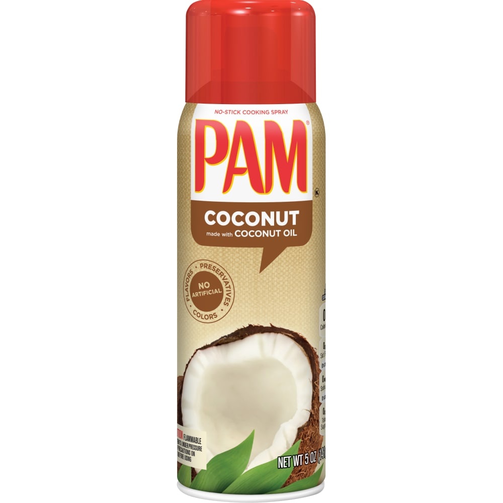 slide 1 of 4, Pam No Stick Coconut Oil Cooking Spray, 5 oz