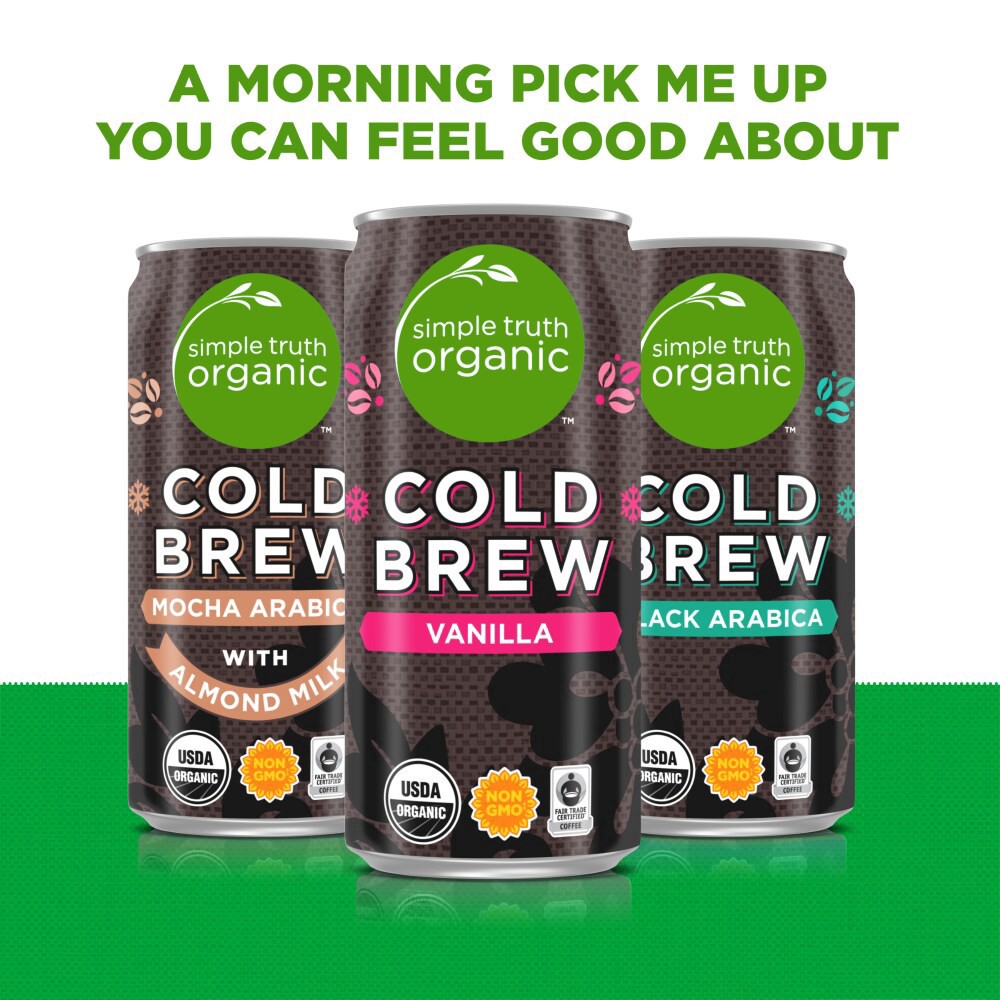 slide 2 of 6, Simple Truth Organic Cold Brew Vanilla Arabica Coffee - 8 fl oz, 8 fl oz