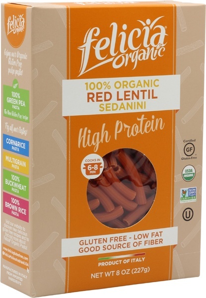 slide 1 of 1, Felicia Organic Red Lentil Pasta, 8 oz