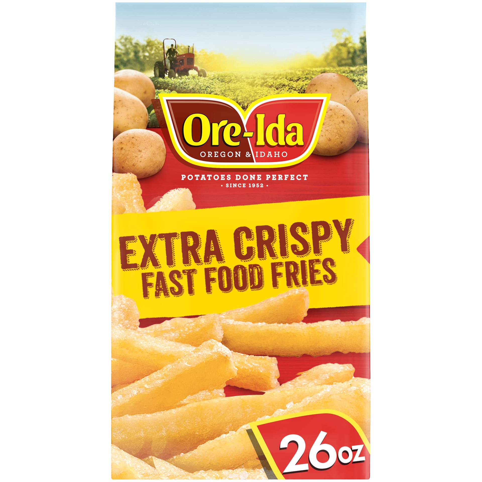 slide 1 of 8, Ore-Ida Extra Crispy Fast Food French Fries Fried Frozen Potatoes, 26 oz