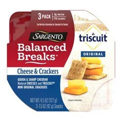 Sargento Balanced Breaks Cheese & Mini Triscuit Crackers - 4.5oz/3ct