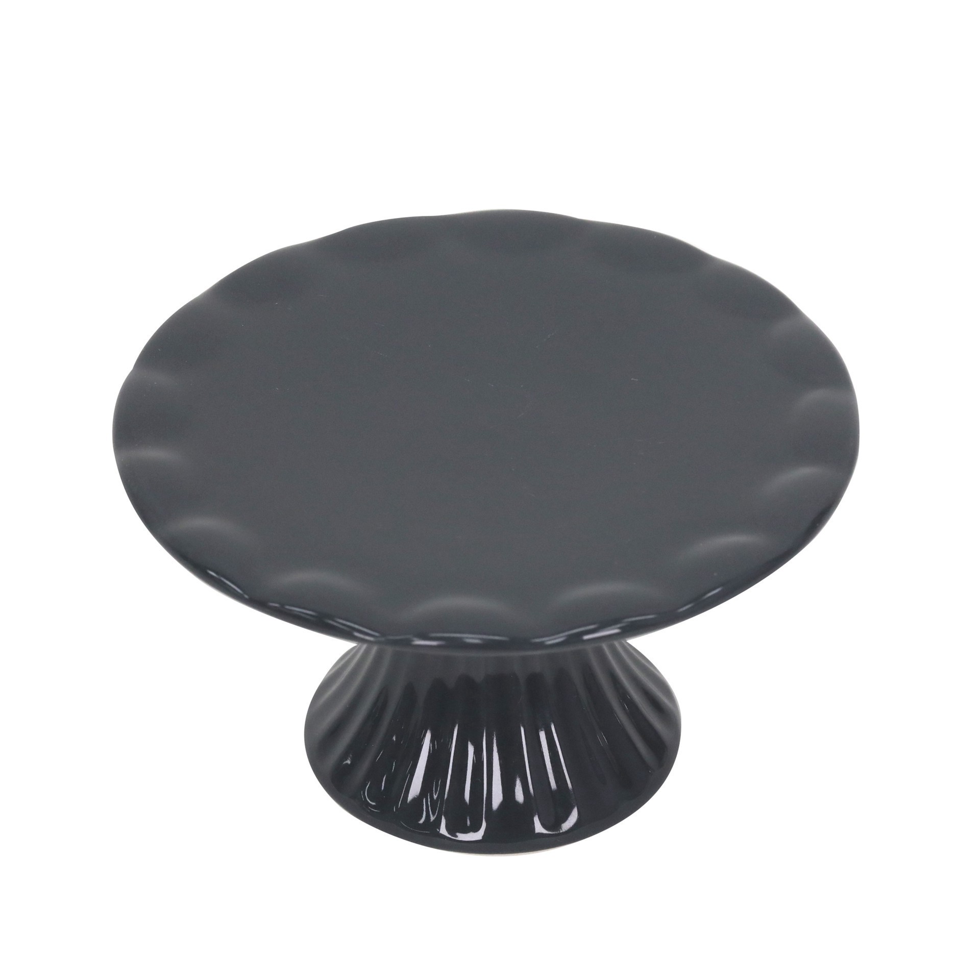 slide 2 of 2, 4.5" Black Stoneware Cake Stand By Ashland, 4.5 in