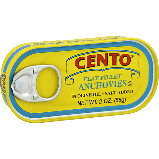 slide 2 of 2, Cento Flat Fillet Anchovies, 2 oz