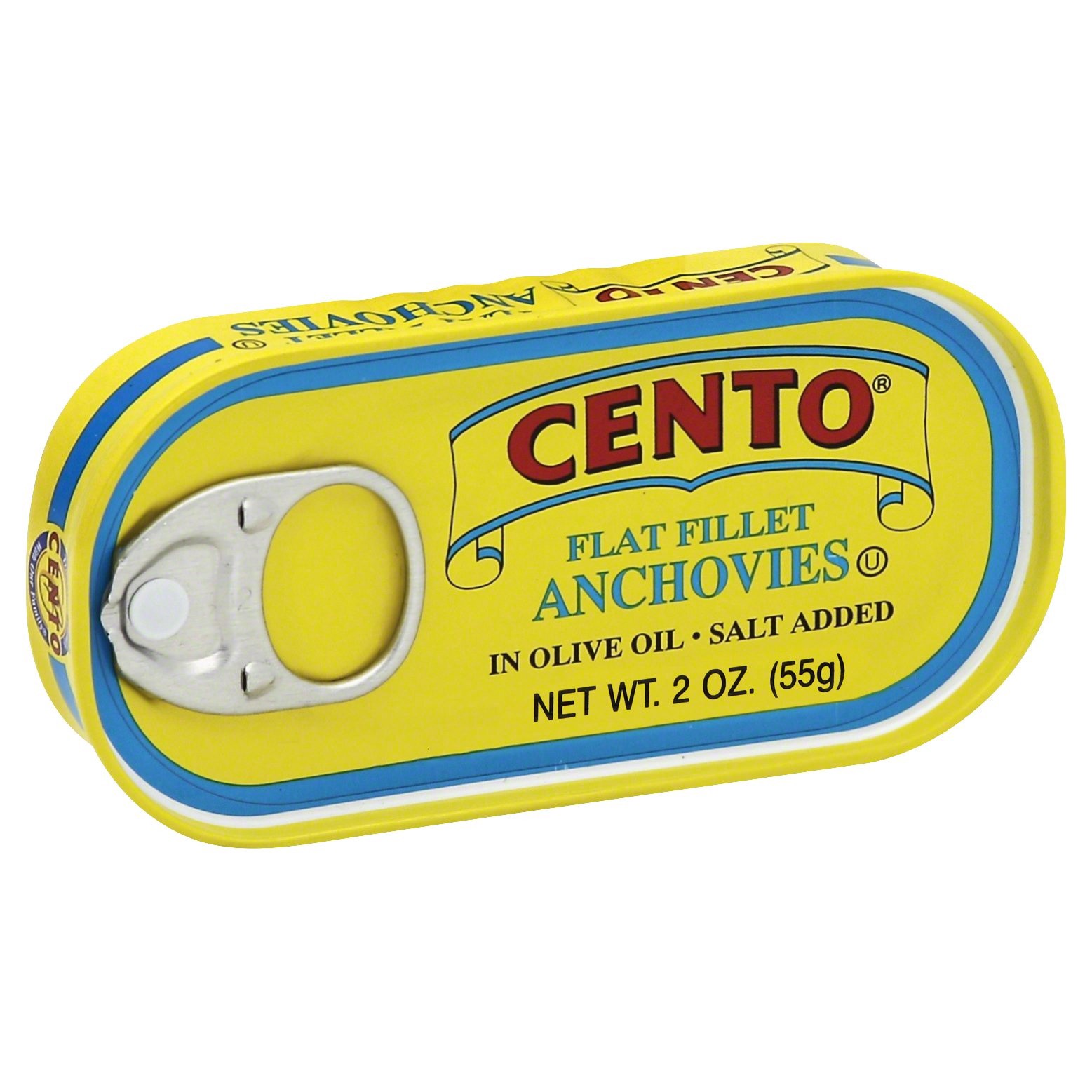 slide 1 of 2, Cento Flat Fillet Anchovies, 2 oz