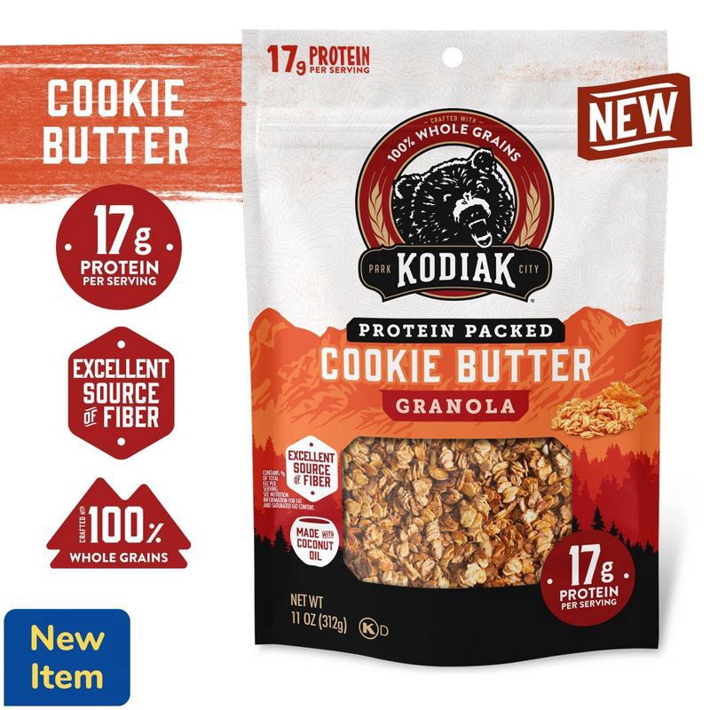 slide 4 of 7, Kodiak Granola Pouch, Cookie Butter, 11 oz