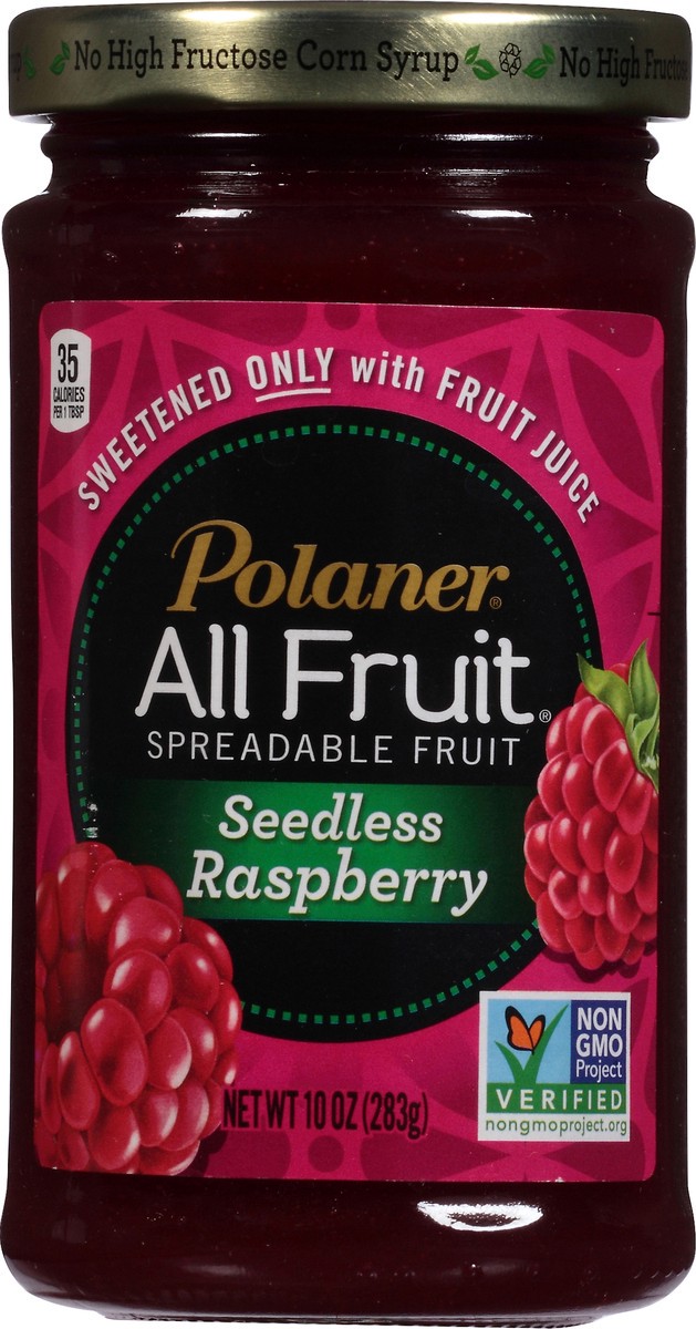 slide 10 of 11, Polaner All Fruit Seedless Raspberry Spreadable Fruit 10 oz. Jar, 10 oz