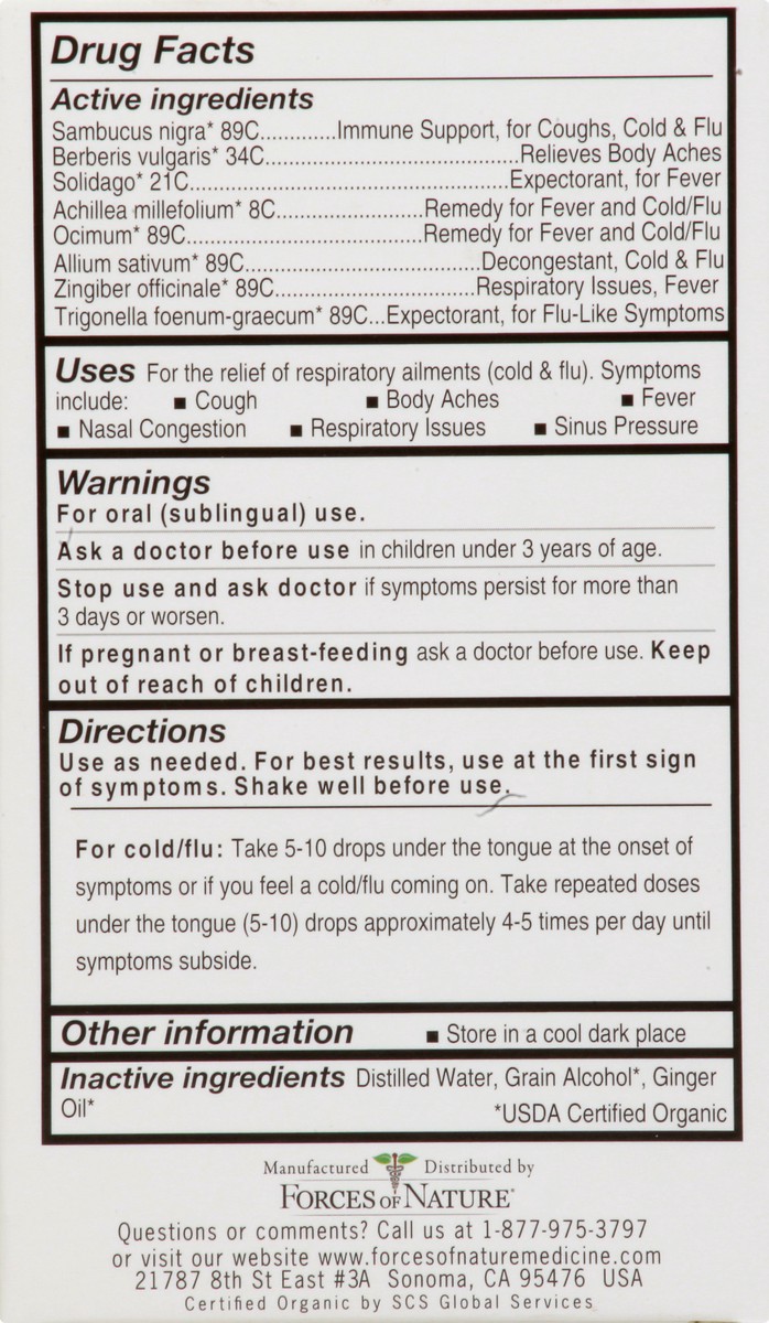 slide 8 of 12, Forces of Nature Cold+Flu Drops 10 oz, 10 oz