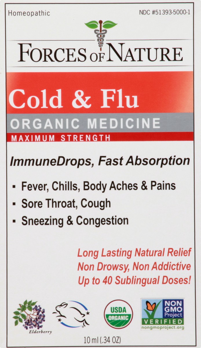 slide 1 of 12, Forces of Nature Cold+Flu Drops 10 oz, 10 oz