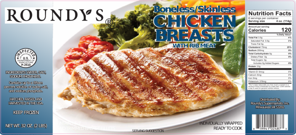 slide 1 of 1, Roundy's Roundys Chicken Breasts, 32 oz