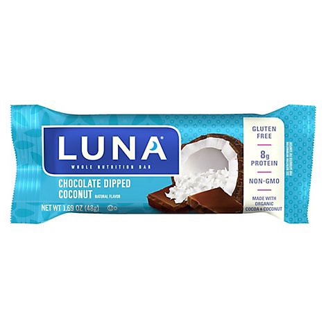 slide 1 of 1, Luna Chocolate Dipped Coconut Whole Nutrition Bar - 1.69 Oz, 1.69 oz