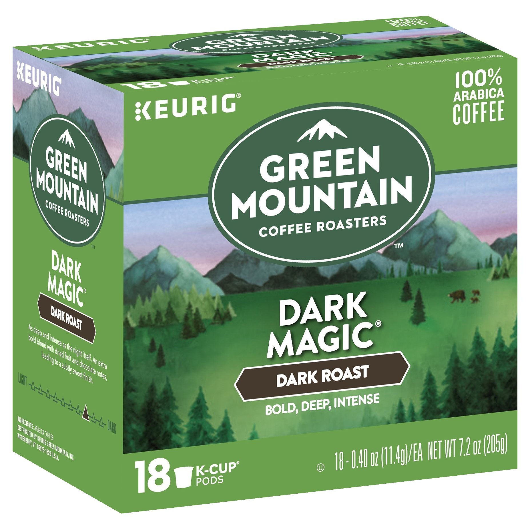 slide 1 of 4, Green Mountain Coffee Dark Magic Dark Roast Coffee Keurig K-Cup Pods, 18 ct