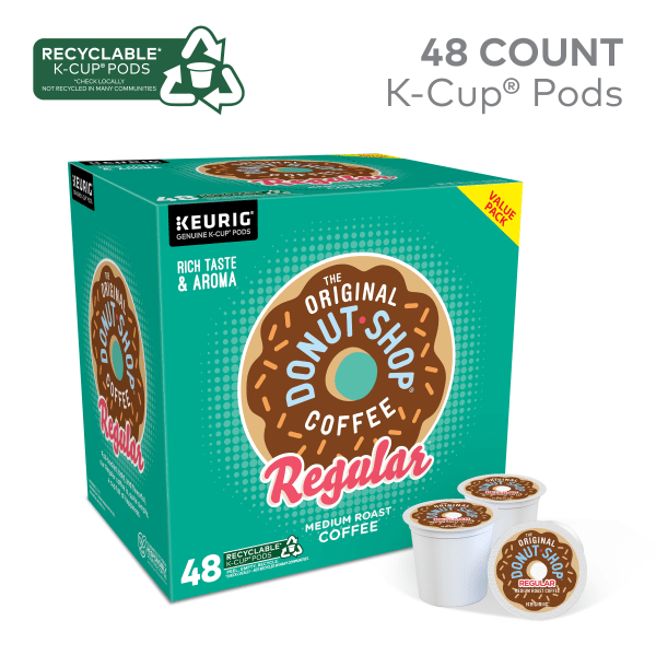 slide 10 of 10, The Original Donut Shop Regular Keurig Single-Serve K-Cup Pods, Medium Roast Coffee, 48 Count, 48 ct