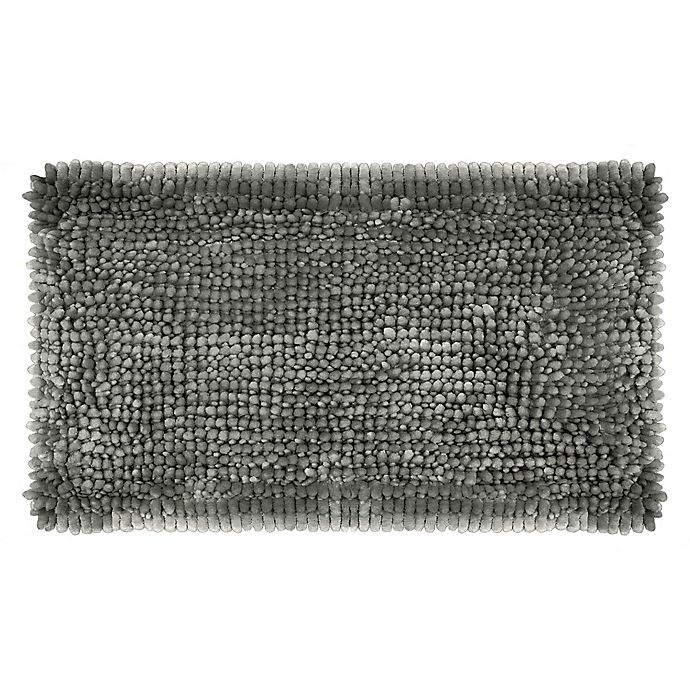 slide 1 of 5, Laura Ashley Butter Chenille Bath Rug - Charcoal, 27 in x 45 in