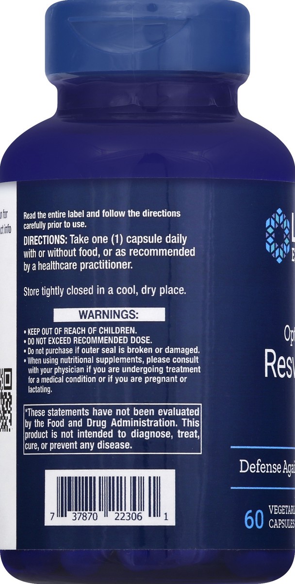 slide 7 of 7, LifeExtension Resveratrol 60 ea, 60 ct