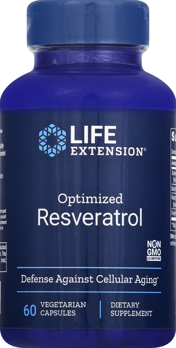 slide 1 of 7, LifeExtension Resveratrol 60 ea, 60 ct