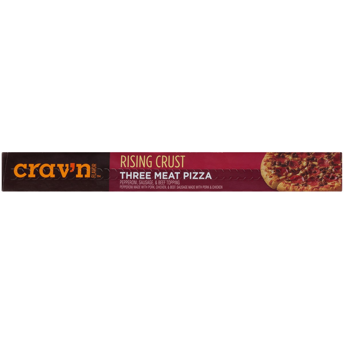 slide 3 of 10, Crav'n Flavor Three Meat Rising Crust Pizza, 30.5 oz