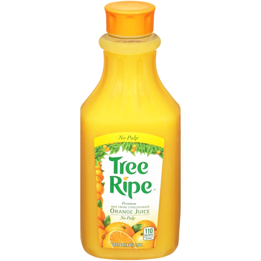 slide 1 of 8, Tree Ripe No Pulp Oj, 52 oz