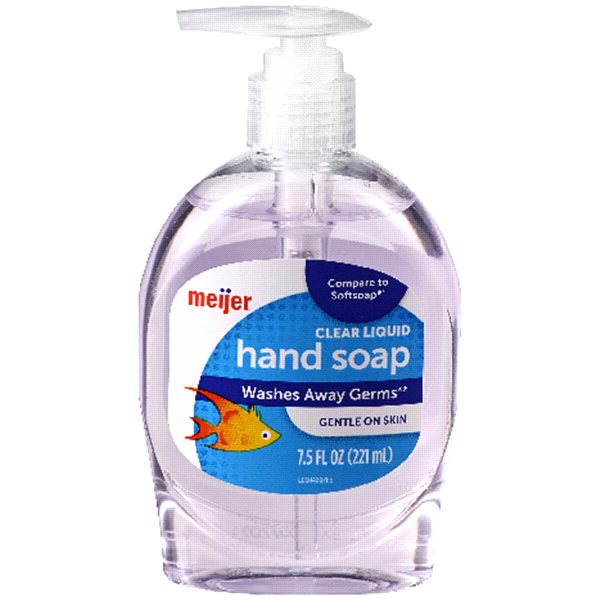 slide 1 of 1, Meijer Clear Hand Soap, 7.5 oz