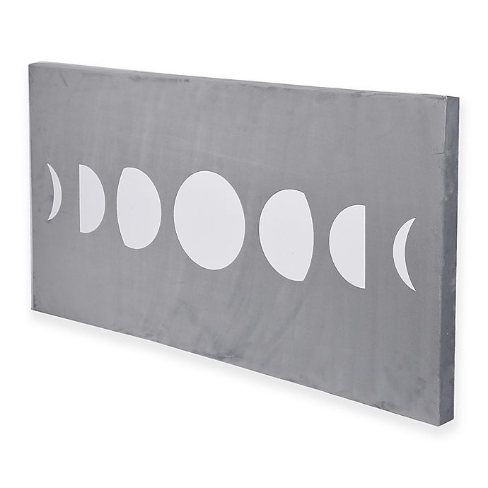 slide 2 of 4, Marmalade Moon Phases Embroidered Velvet Wall Art - Dark Grey/Black, 40 in x 20 in