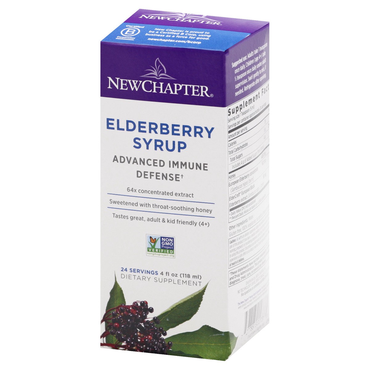 slide 2 of 9, New Chapter Elderberry Syrup 4 oz, 4 oz