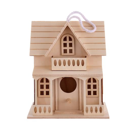 slide 1 of 3, Wood Mini Birdhouse By Make Market, 5.9 in x 5 in x 7.09 in