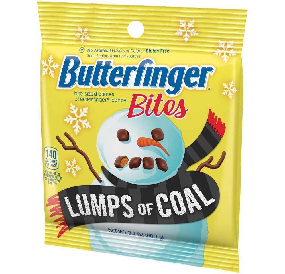 slide 2 of 3, Butterfingers Bites Lumps of Coal, 3.2 oz