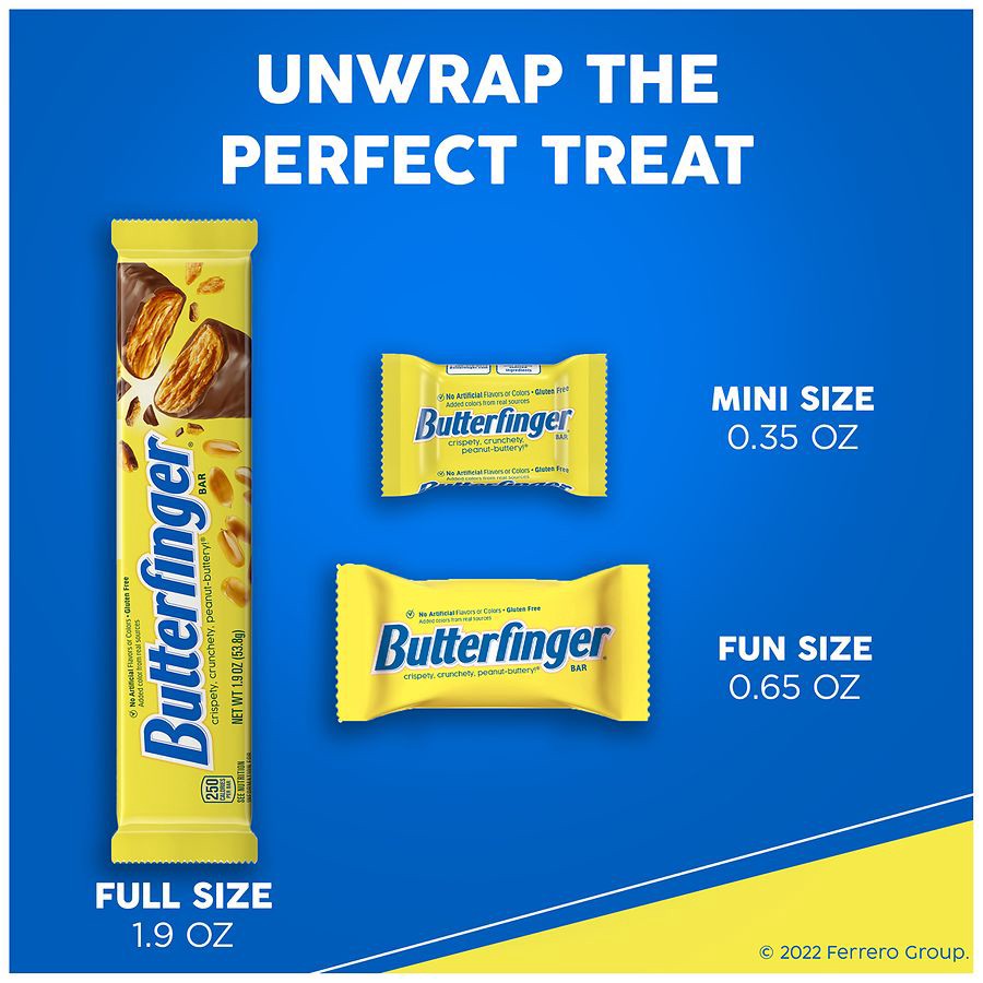 slide 4 of 5, Butterfinger Fun Size Bar 10.2 oz, 10.2 oz