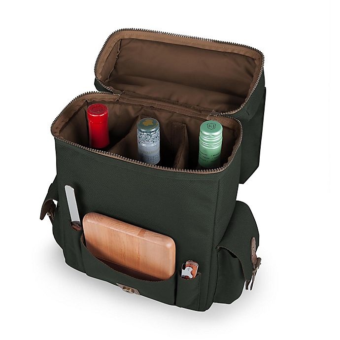 slide 6 of 12, Picnic Time Moreno Wine & Cheese Tote - Khaki, 3 ct