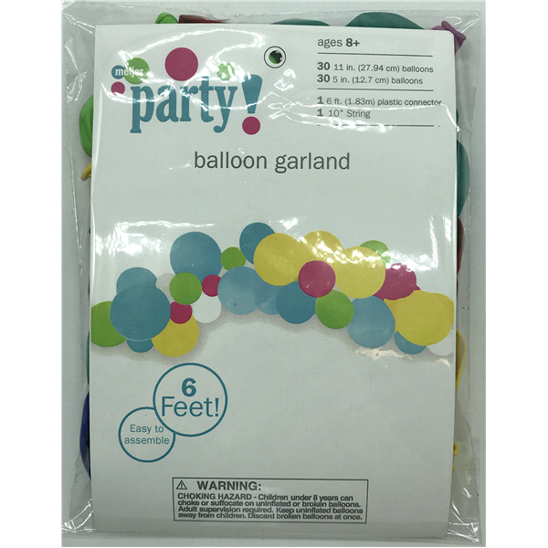 slide 1 of 1, Meijer Party Balloon Garland, 1 ct