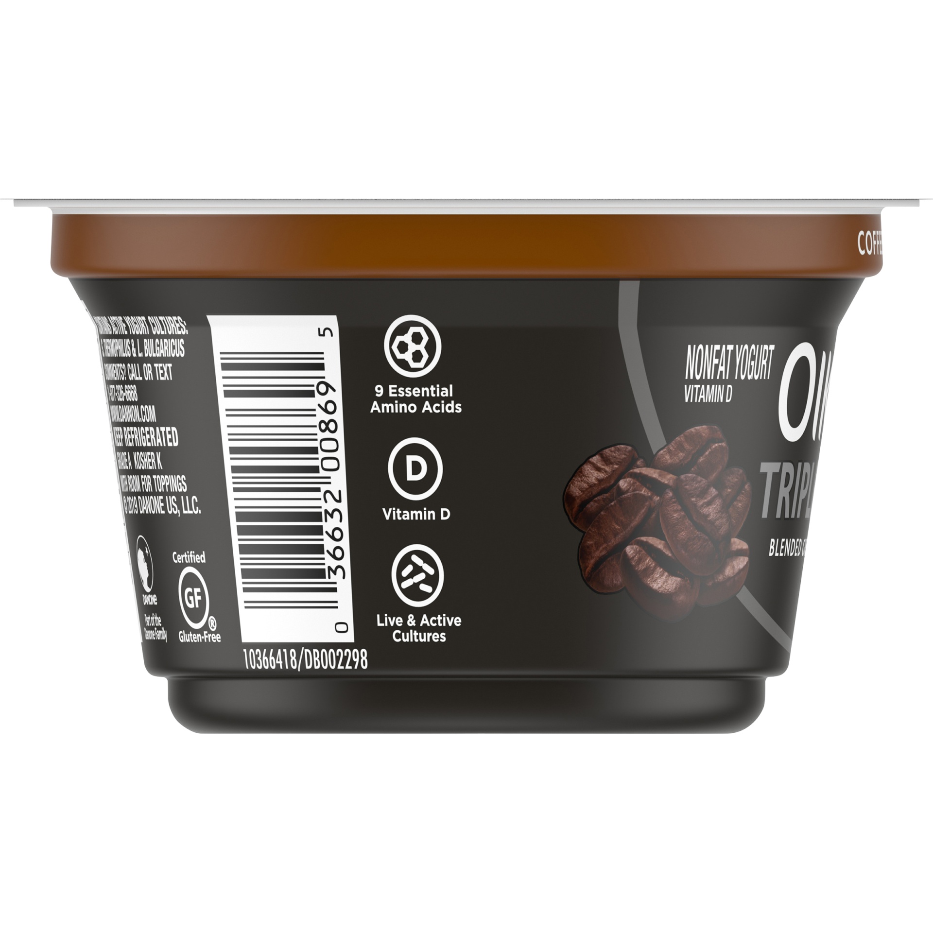 slide 3 of 5, Dannon Oikos Triple Zero Greek Nonfat Coffee Yogurt, 5.3 oz