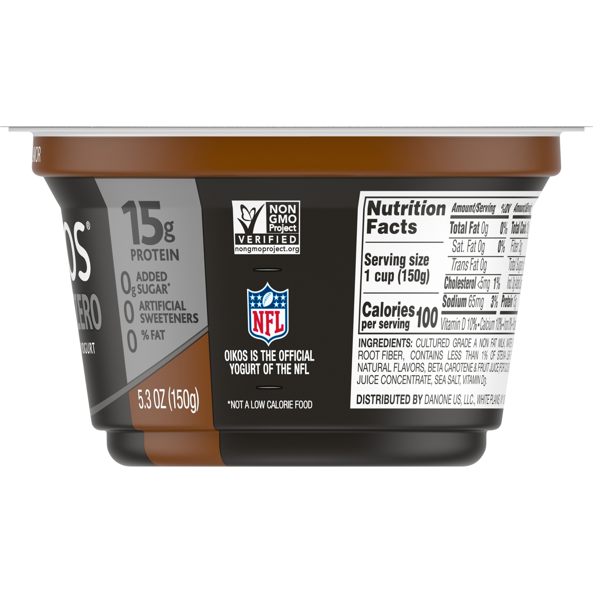 slide 4 of 5, Dannon Oikos Triple Zero Greek Nonfat Coffee Yogurt, 5.3 oz